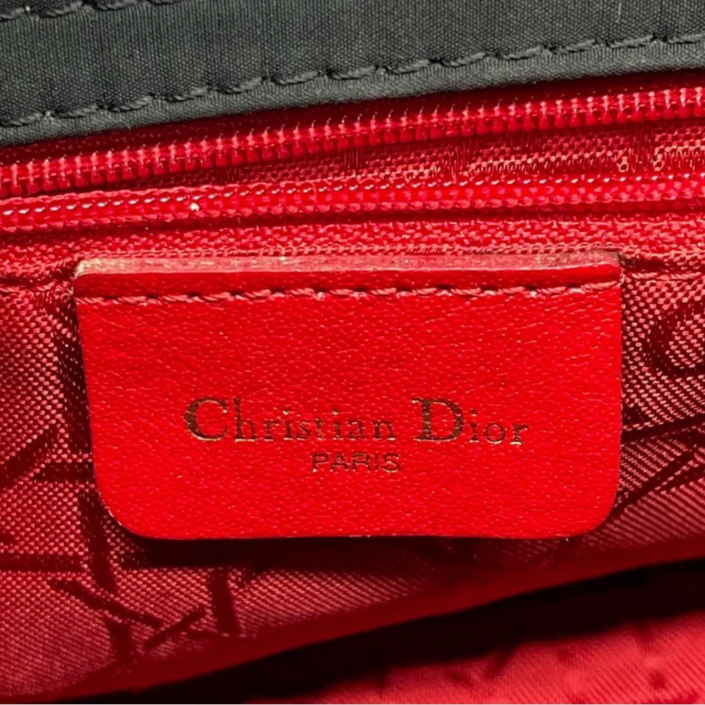 Auth Christian Dior Mini LADY DIOR Black & Gold vintage bag - Picture 12 of 12
